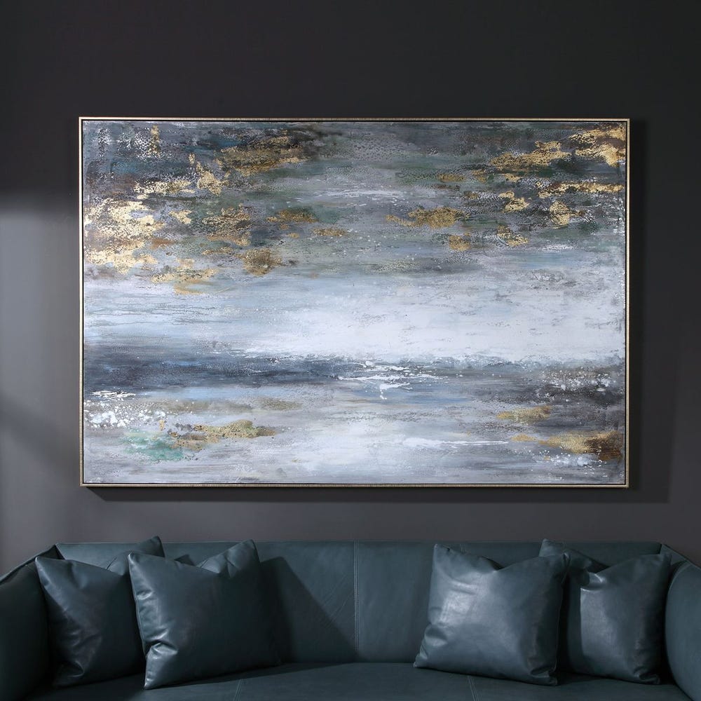 Shimmering Clouds Abstract Wall Art