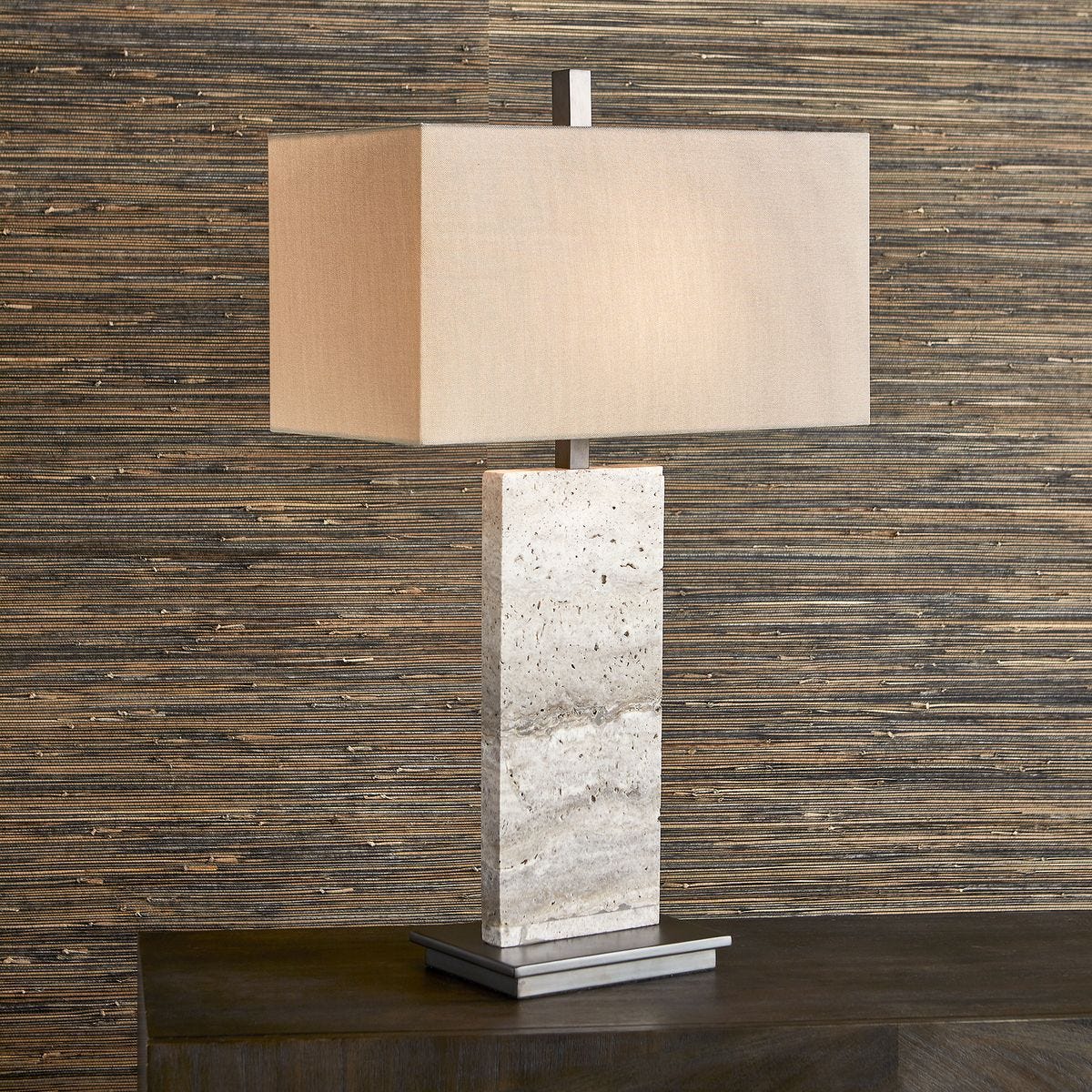Montara Travertine Stone Table Lamp
