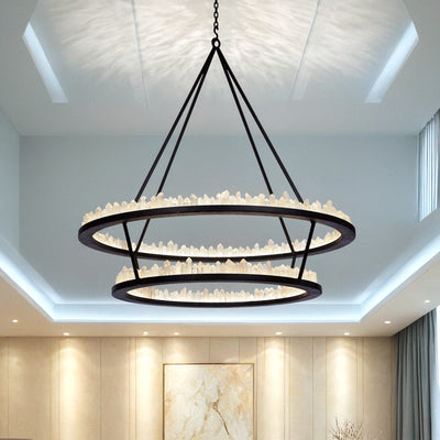 Ice Round Two Tier Chandelier