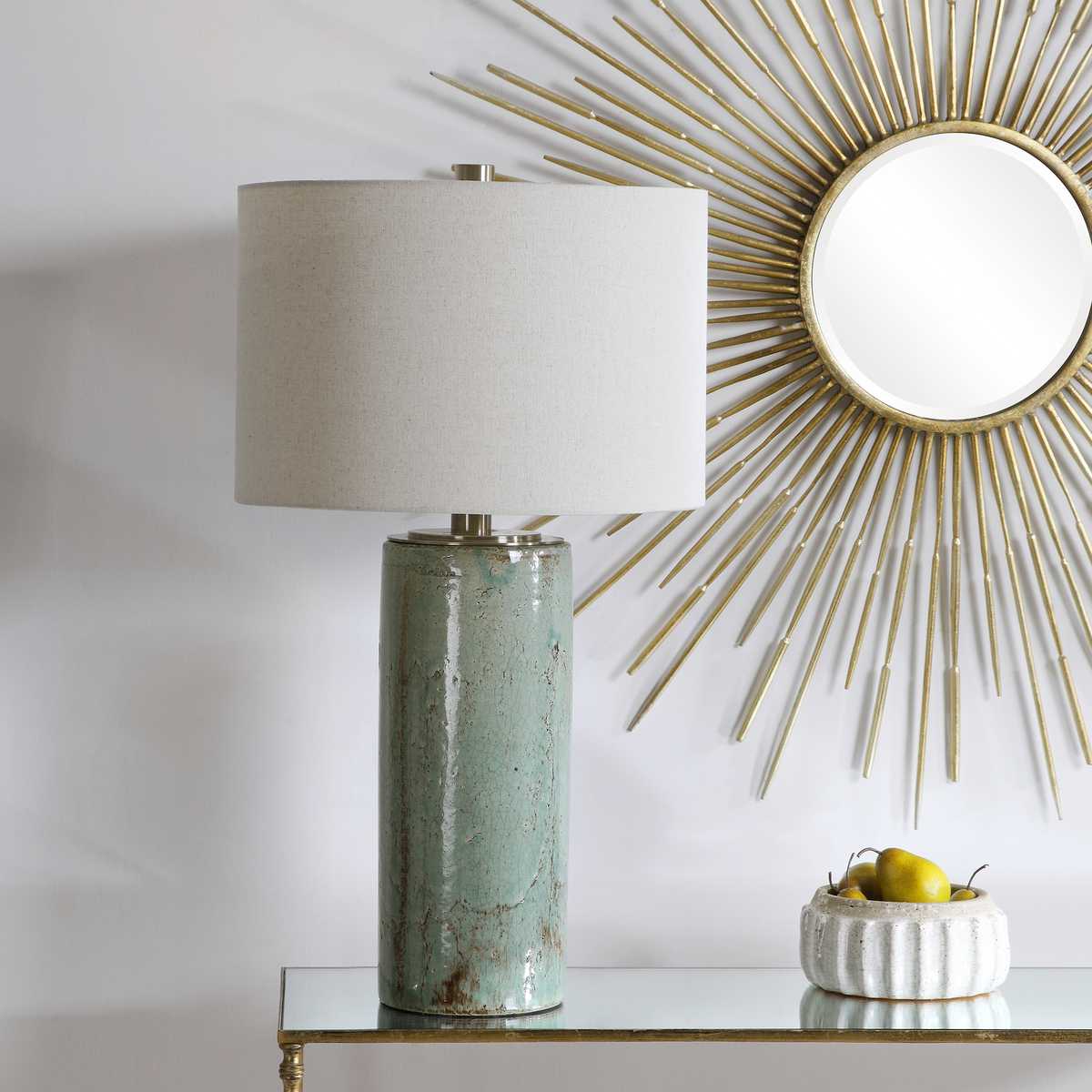 Celadon Ceramic Table Lamp