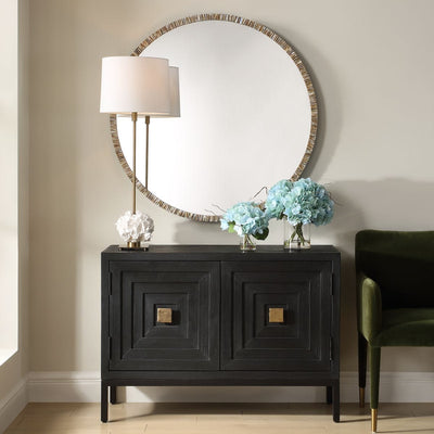 Round Natural Shell Wall Mirror
