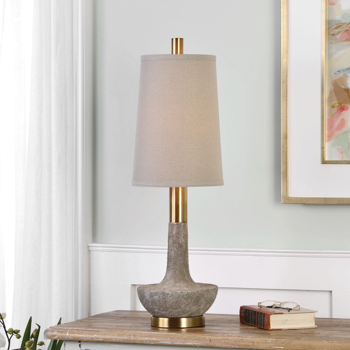 Alora Textured Stone Table Lamp