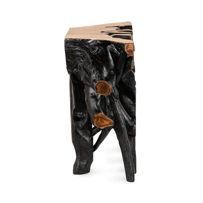 Black Brown Root Console Table
