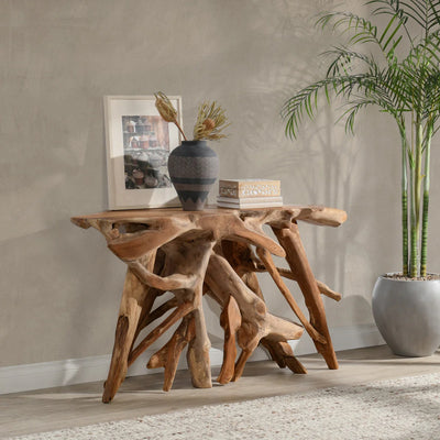 Natural Root Console Table