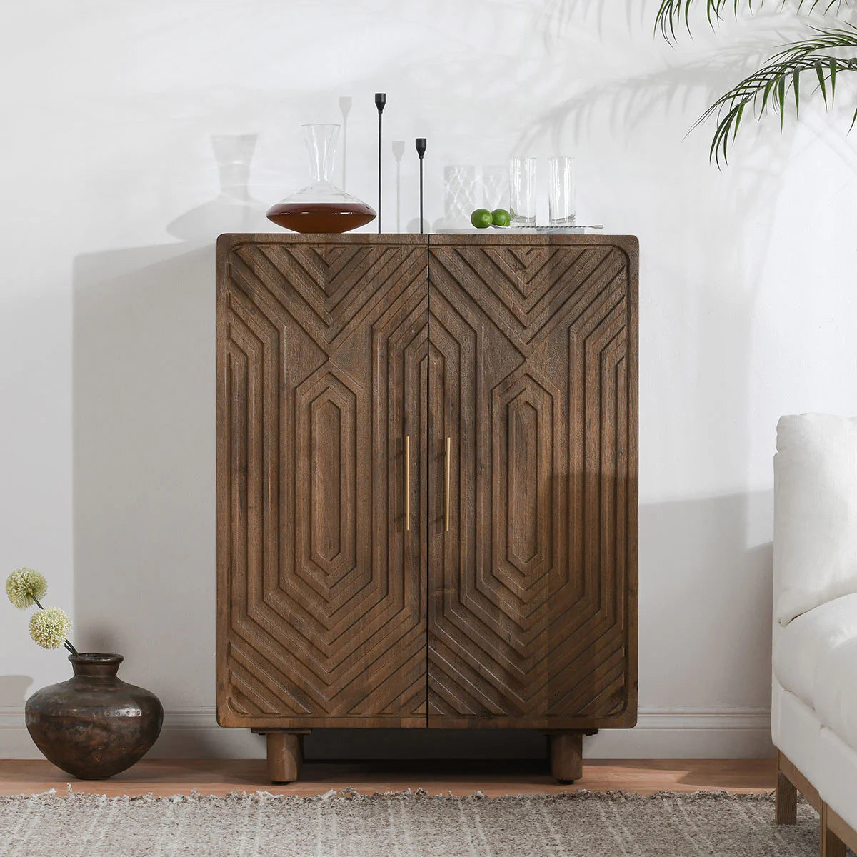 Solid Wood Bar Cabinet