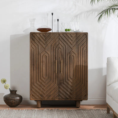 Solid Wood Bar Cabinet