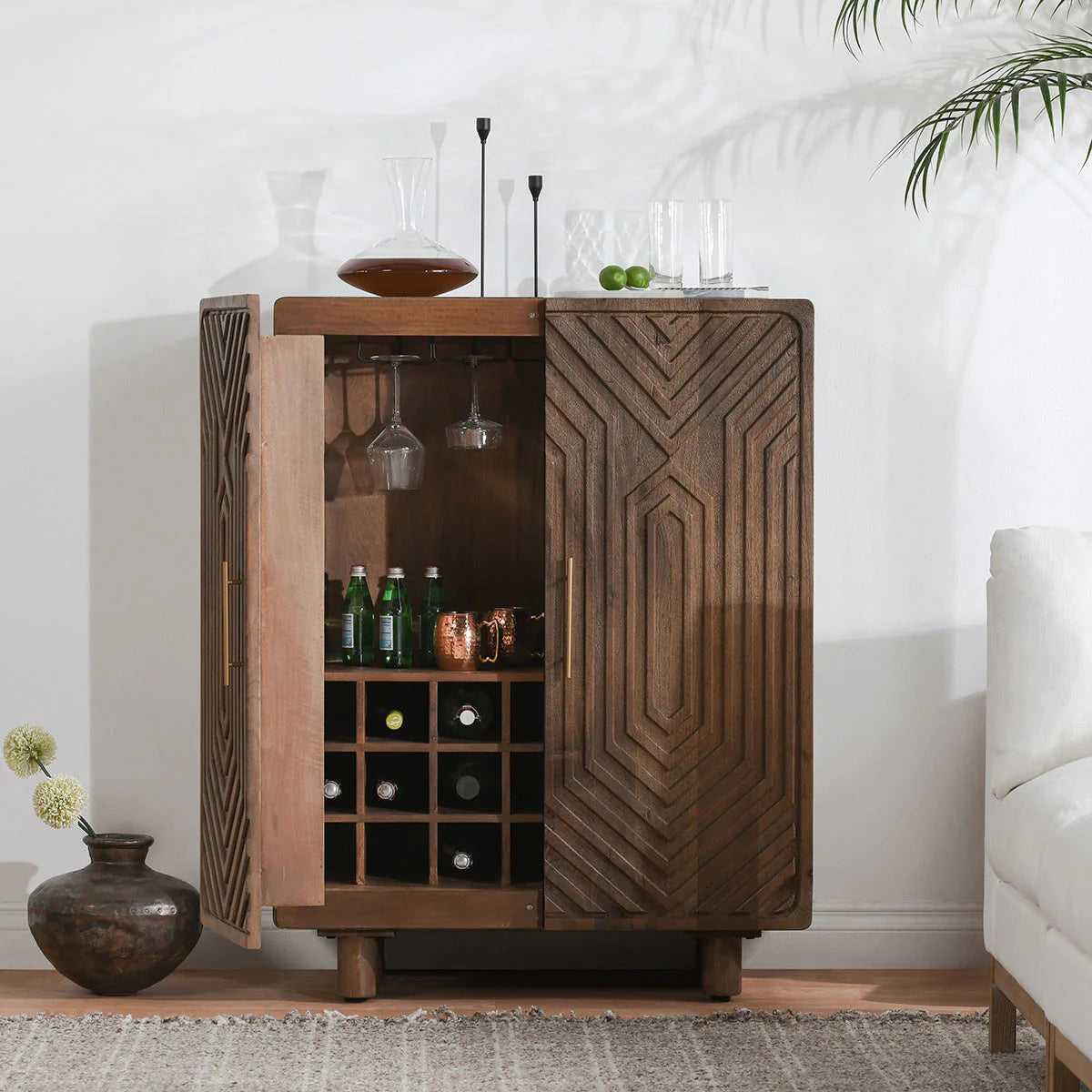 Solid Wood Bar Cabinet