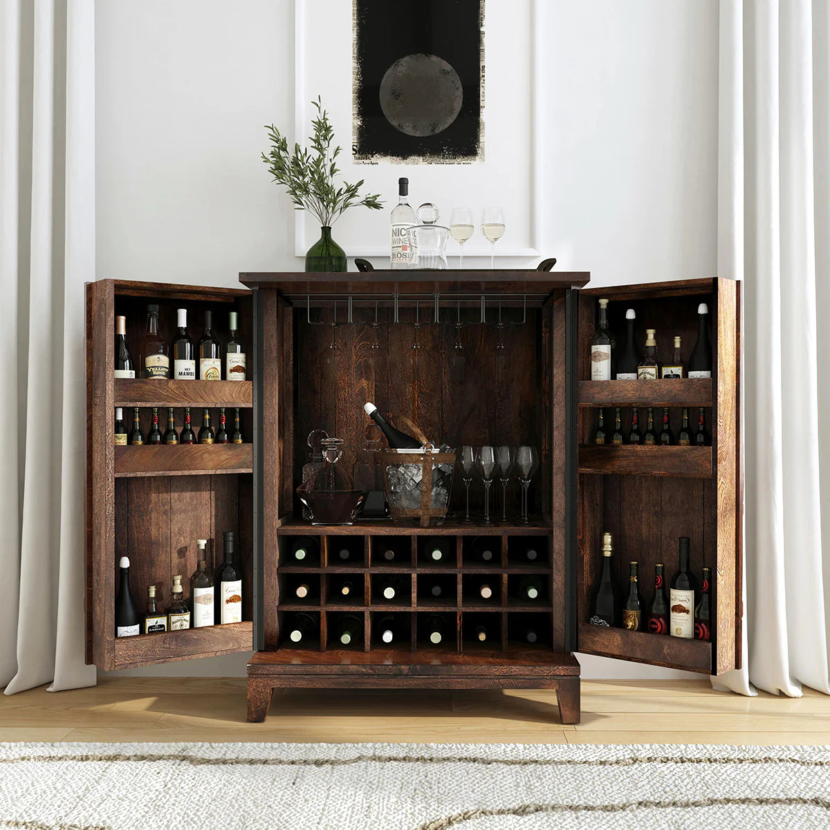 Mango Wood Bar Cabinet