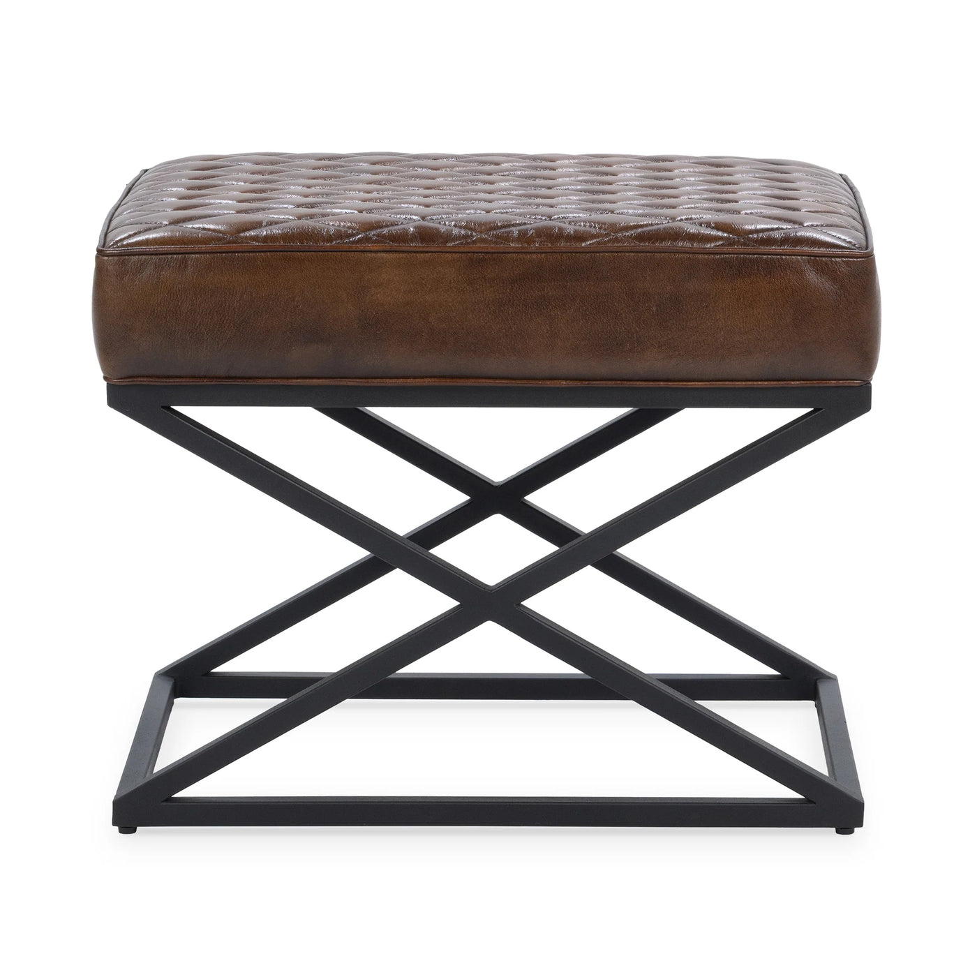 Leather Rectangle Stool