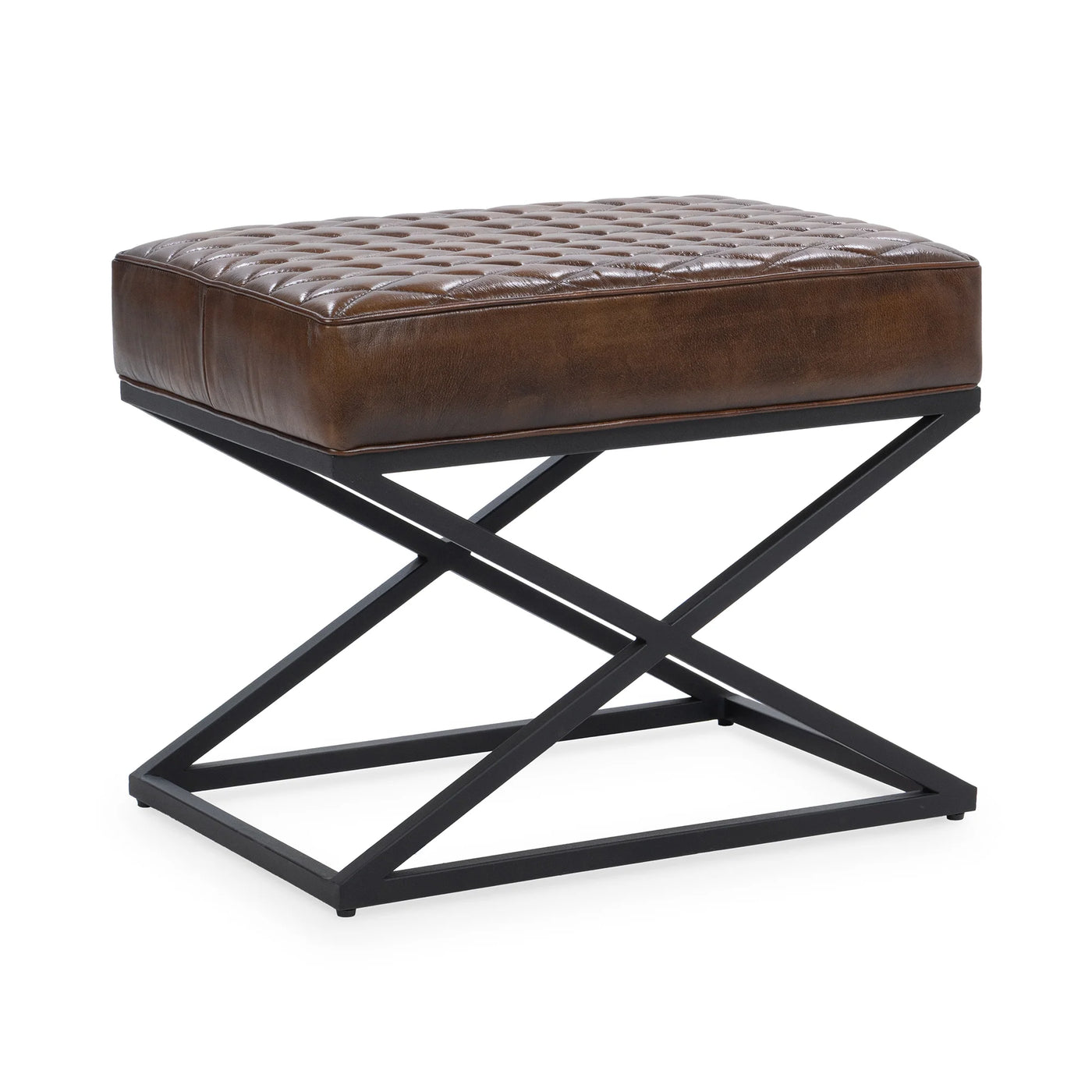 Leather Rectangle Stool
