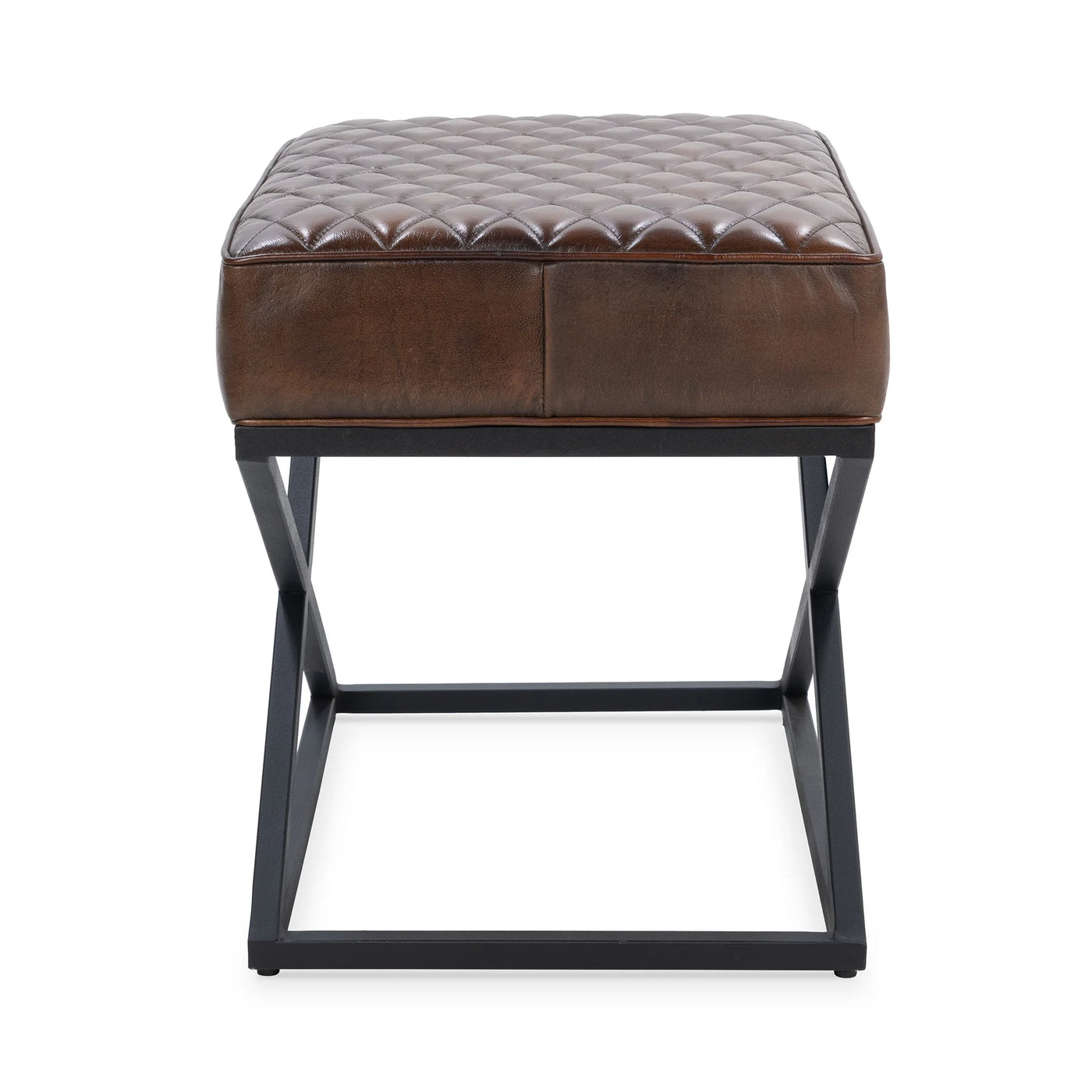 Leather Rectangle Stool
