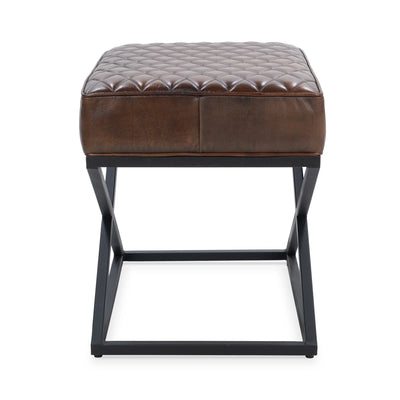 Leather Rectangle Stool