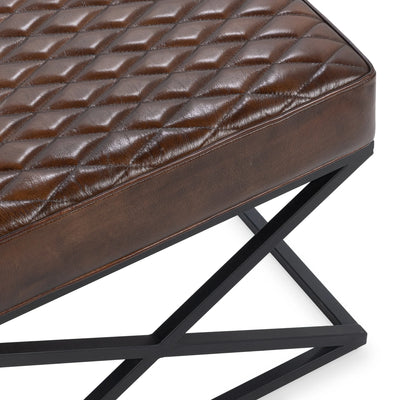 Leather Rectangle Stool