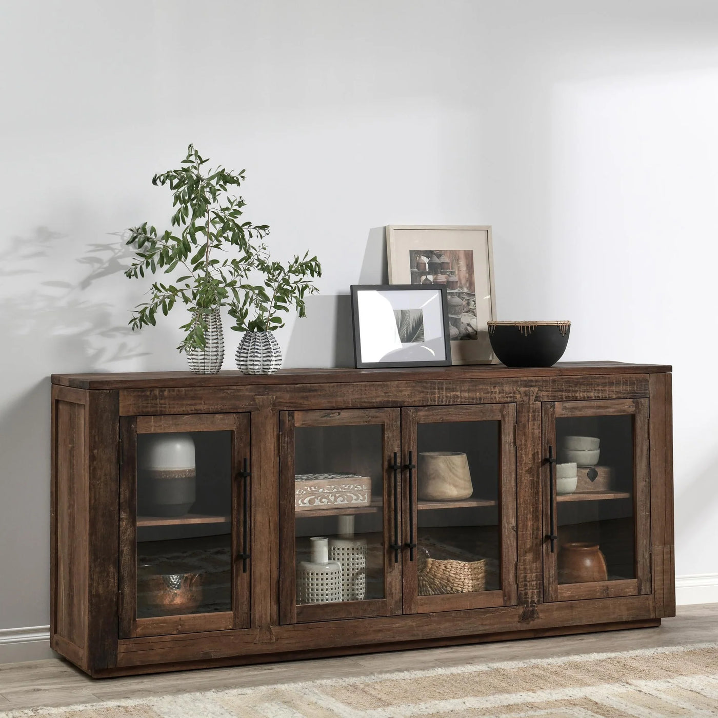 Reclaimed Wood Natural 4-Door Buffet