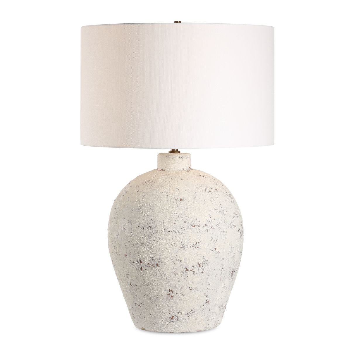 White Speckled Table Lamp