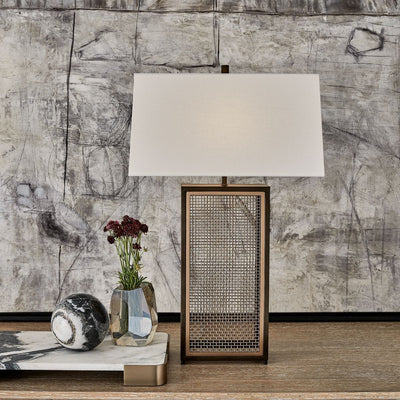 Woven Bronze Table Lamp