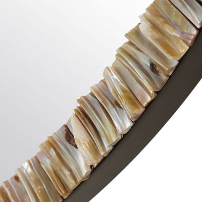 Round Natural Shell Wall Mirror