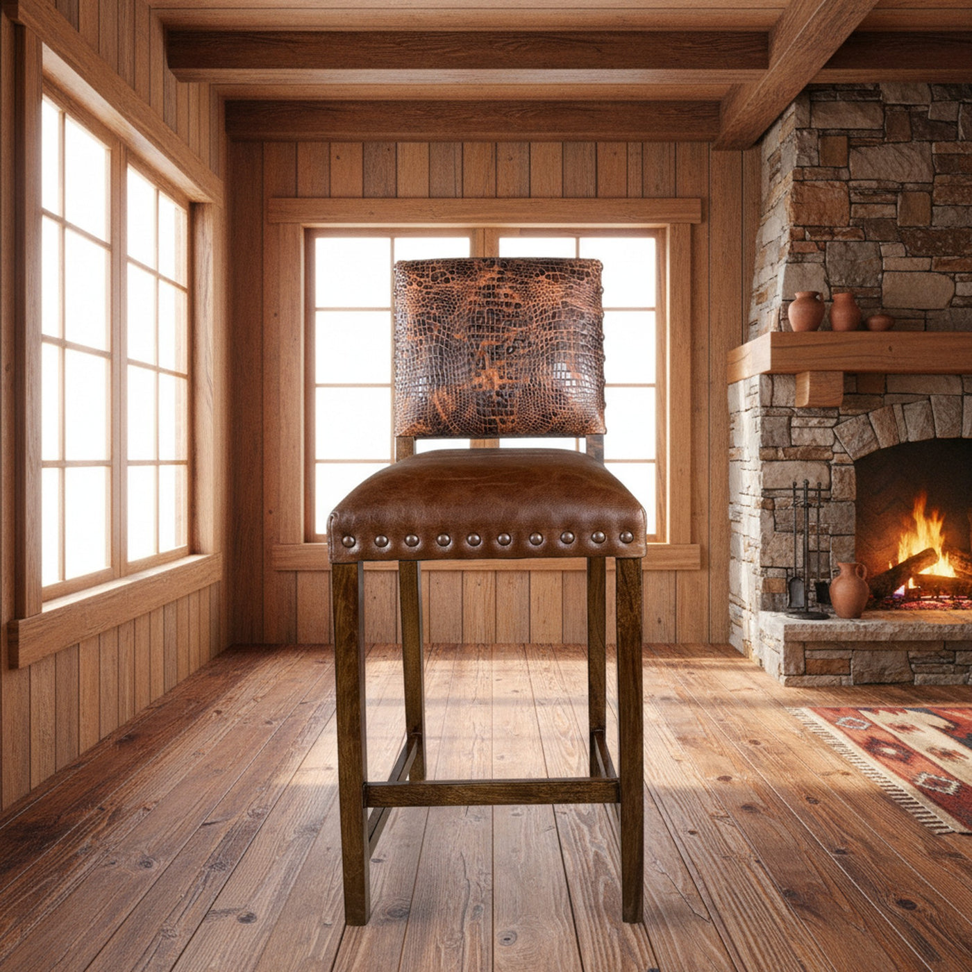 Croc Sierra Caramel Barstool