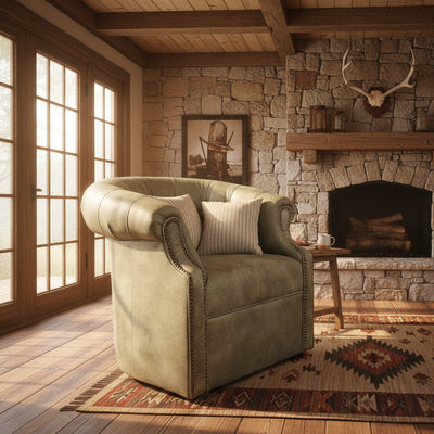 Army Green Swivel Chair