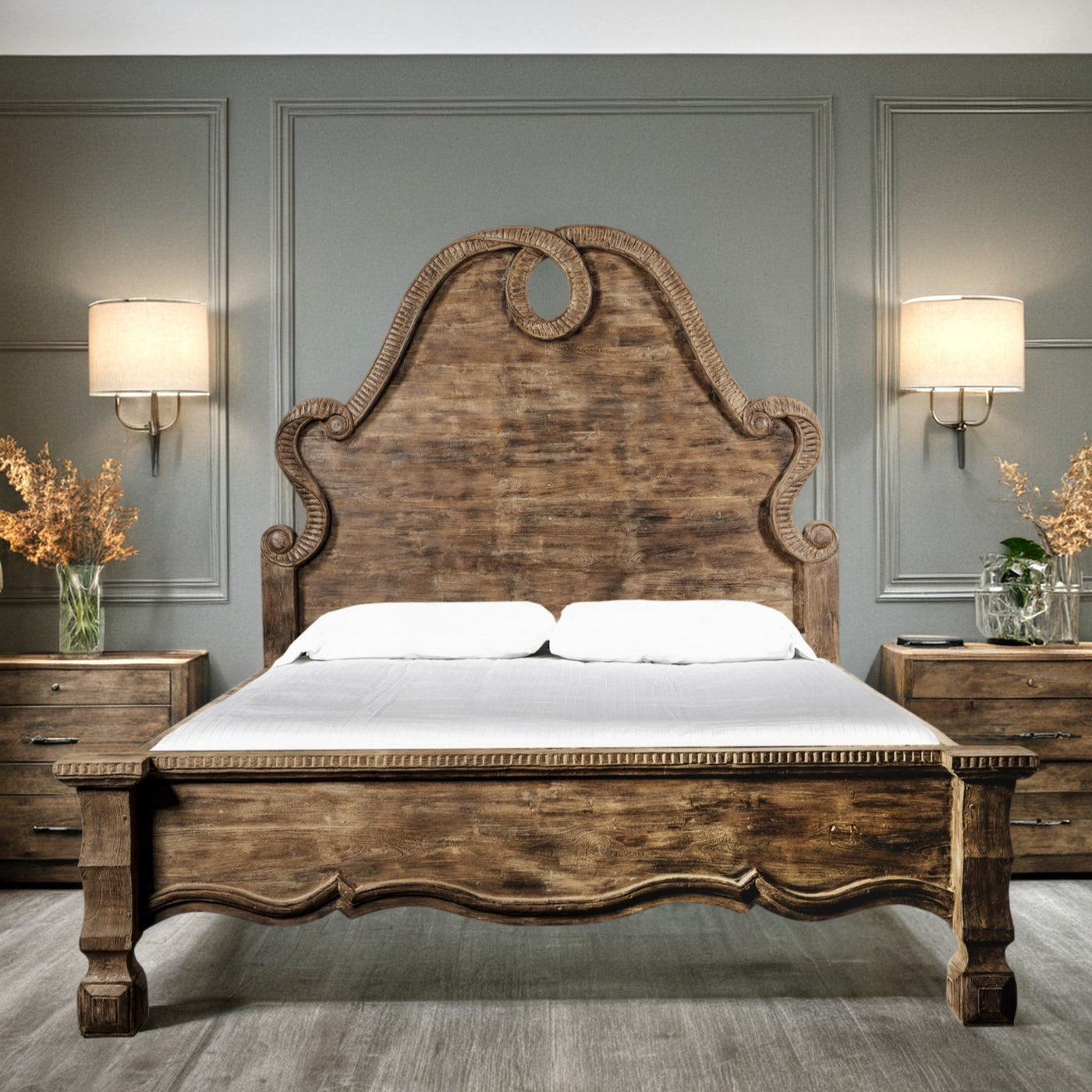 Cinderella King Bed With Carving