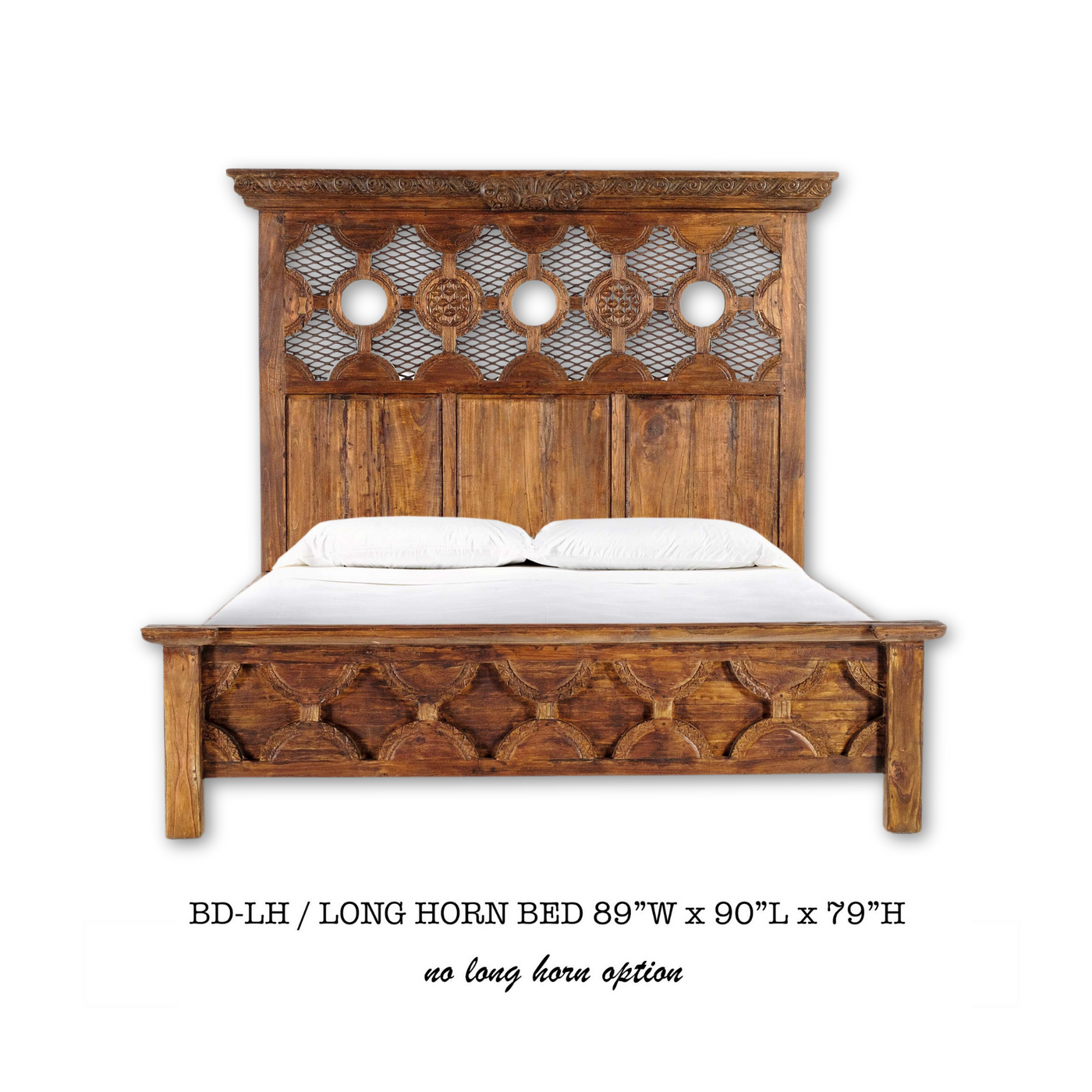 Long Horn King Bed