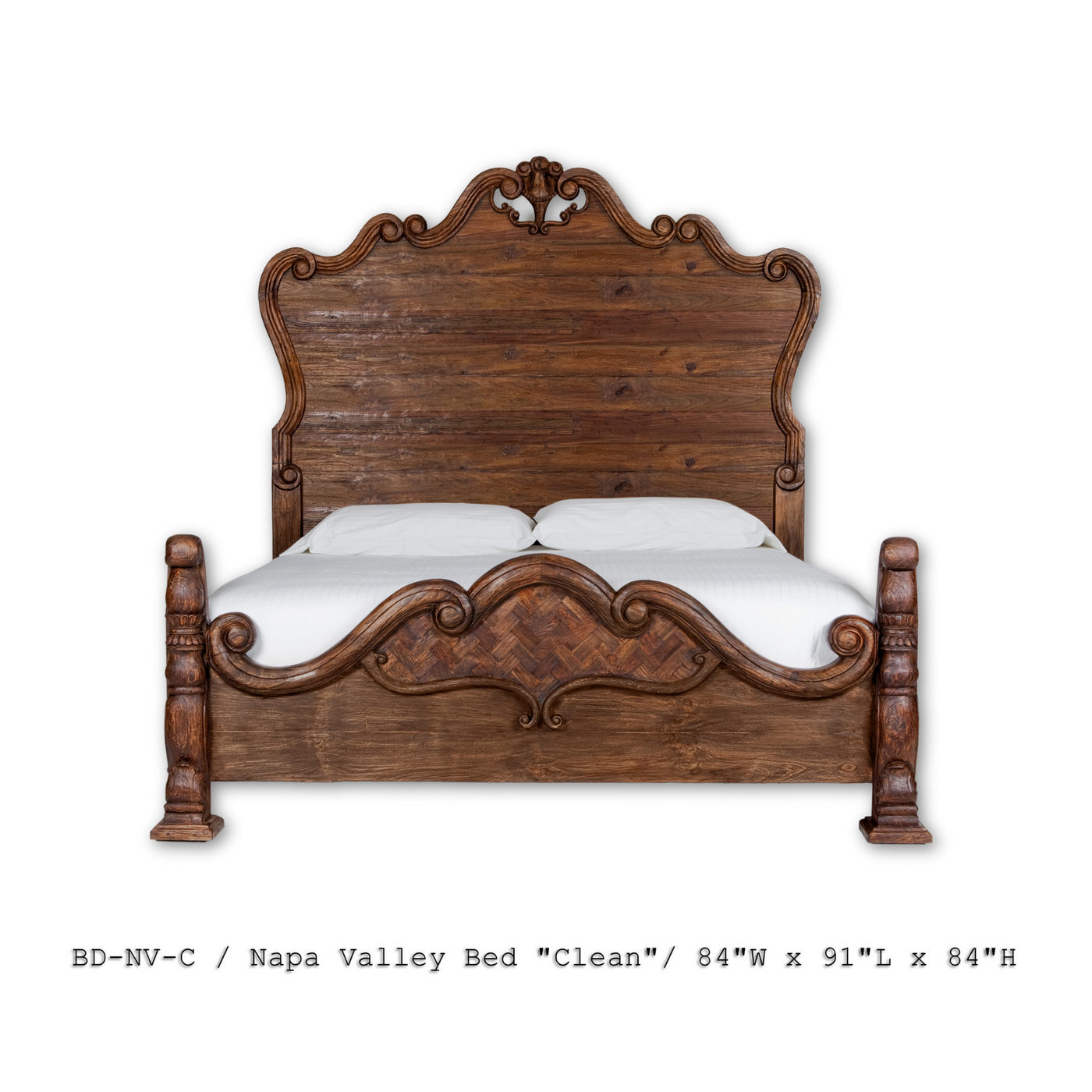 Napa Valley King Bed - Clean Carving