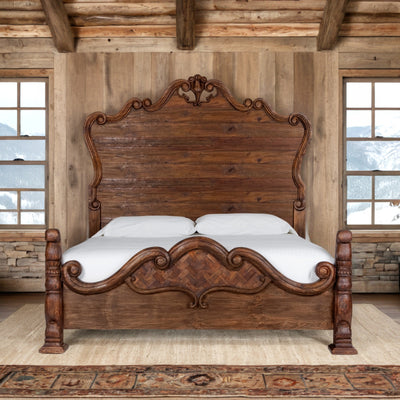Napa Valley King Bed - Clean Carving