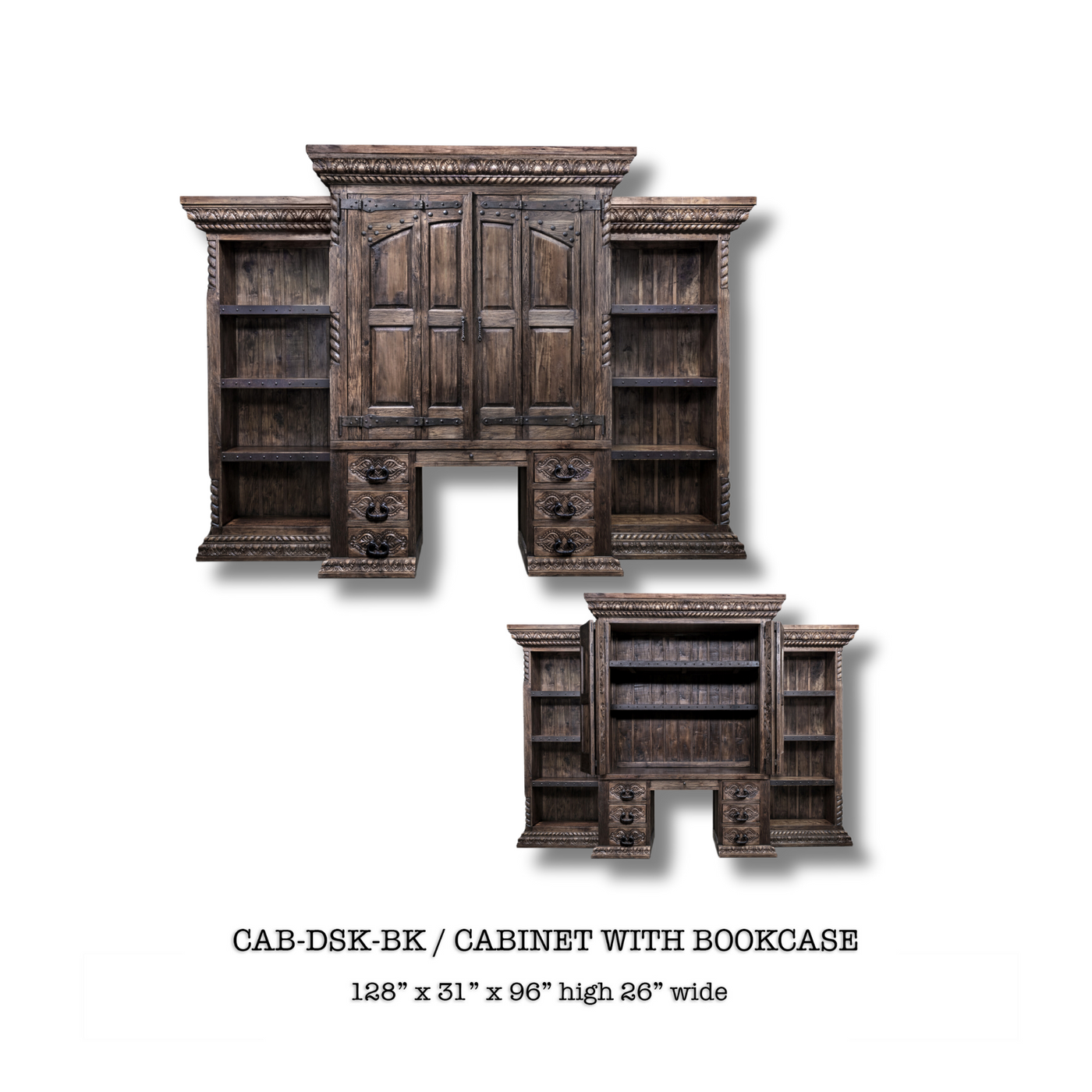 Cabinet, Desk and Bookcase