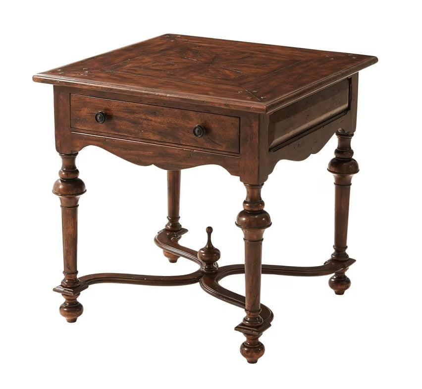 Antique Carved Wood Side Table
