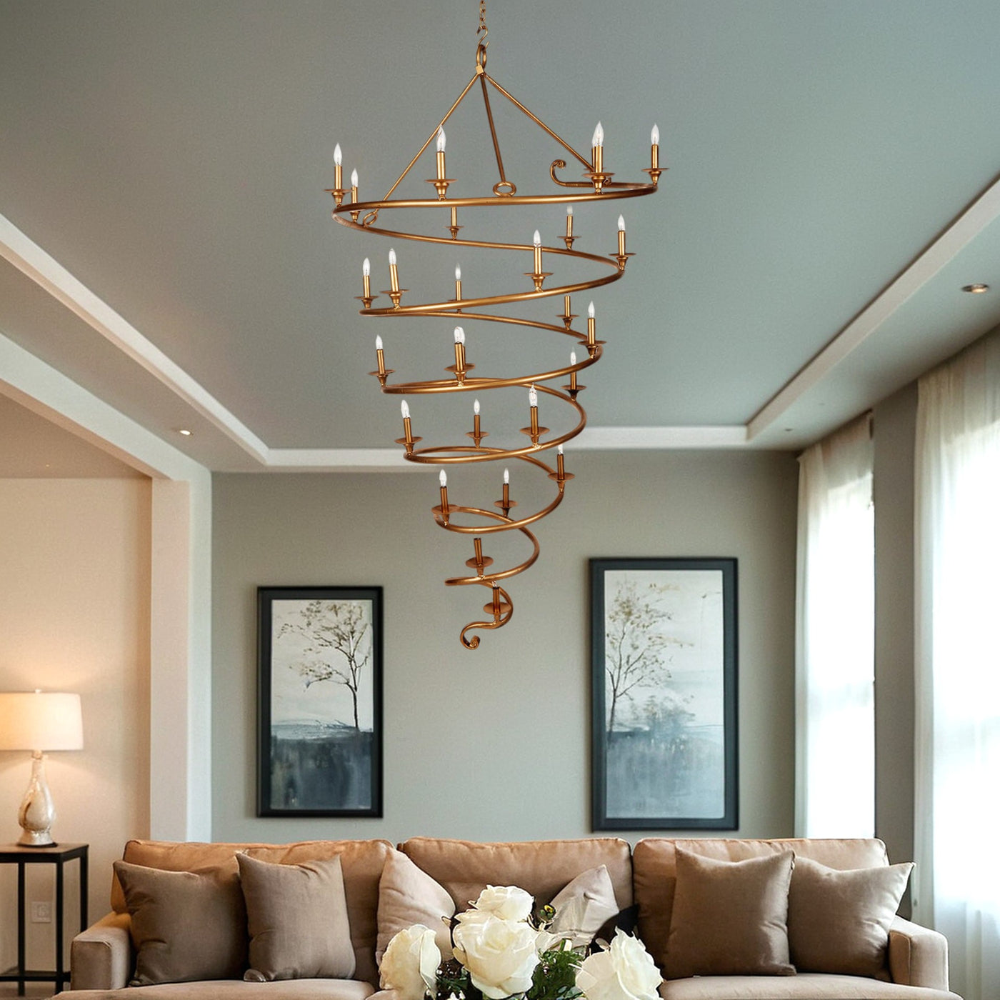 Golden Spiral Chandelier