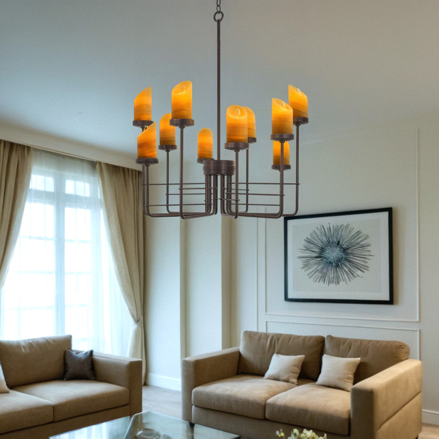 Dahlia Onyx Chandelier
