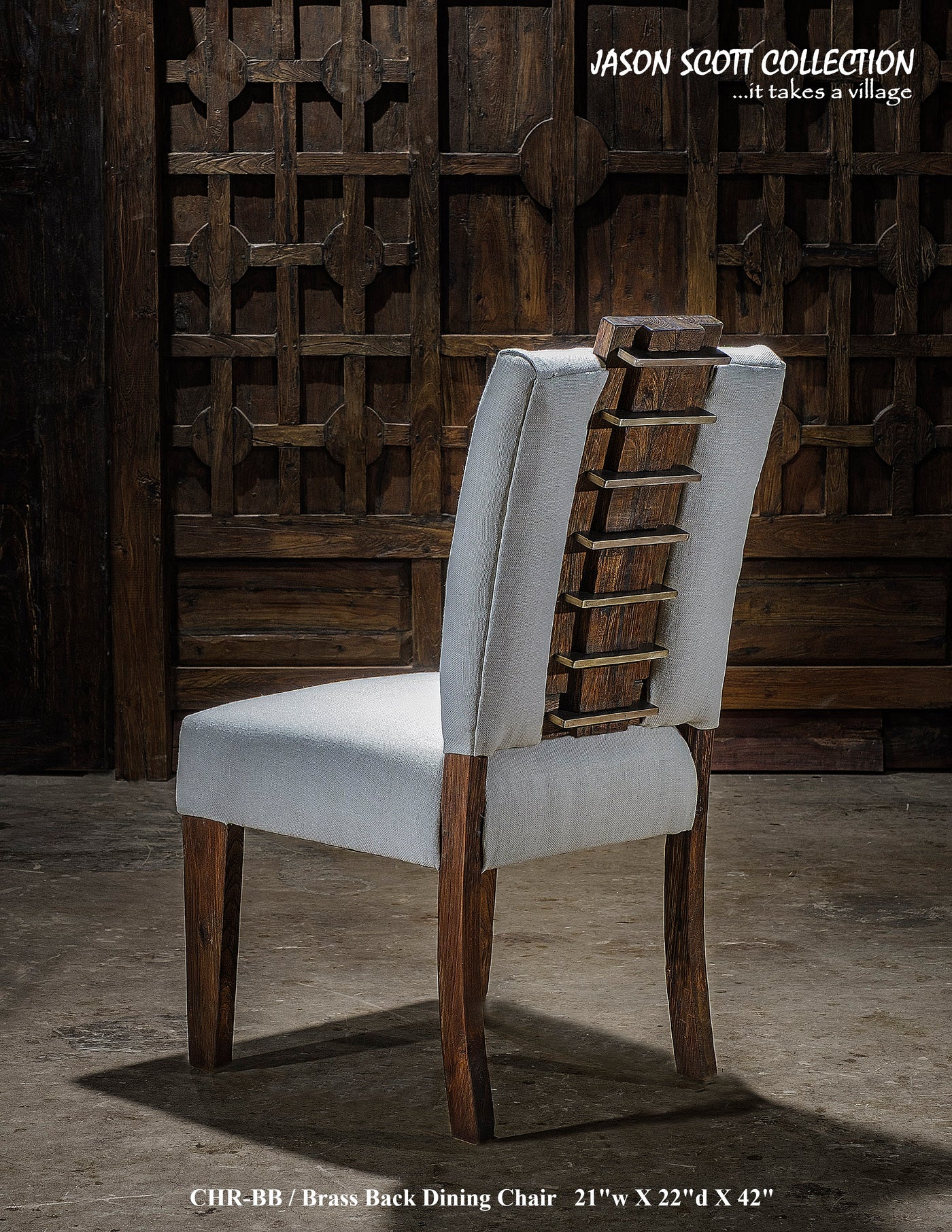 Brass Back Dining Chair