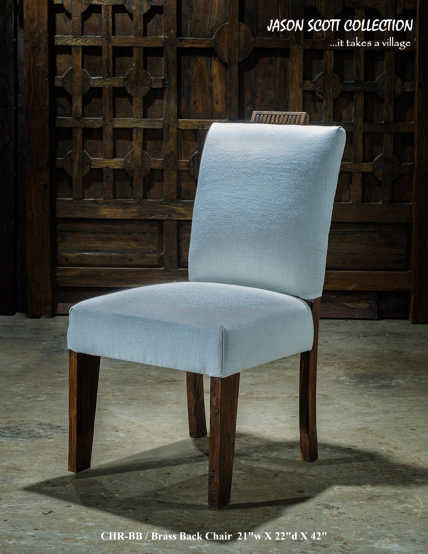 Brass Back Dining Chair