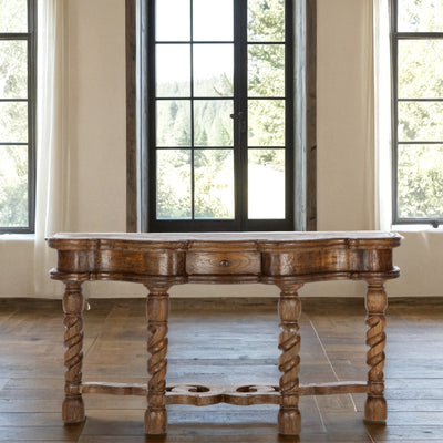 Majestic Wood Leg Console Table