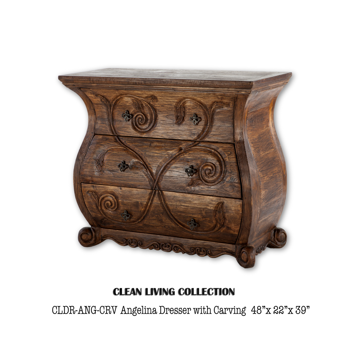 Angelina Dresser With Carving