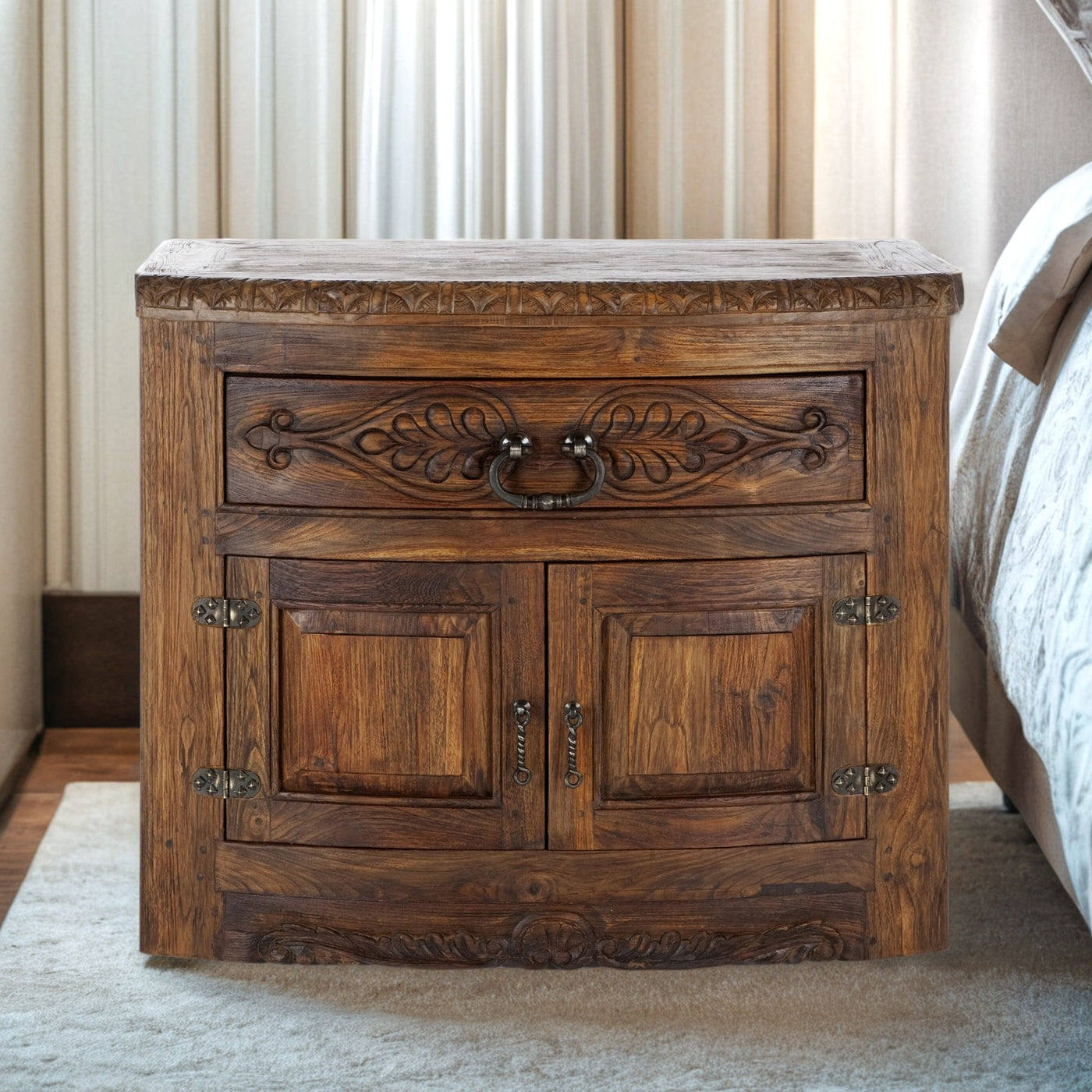 Round Nose Bedside Chest