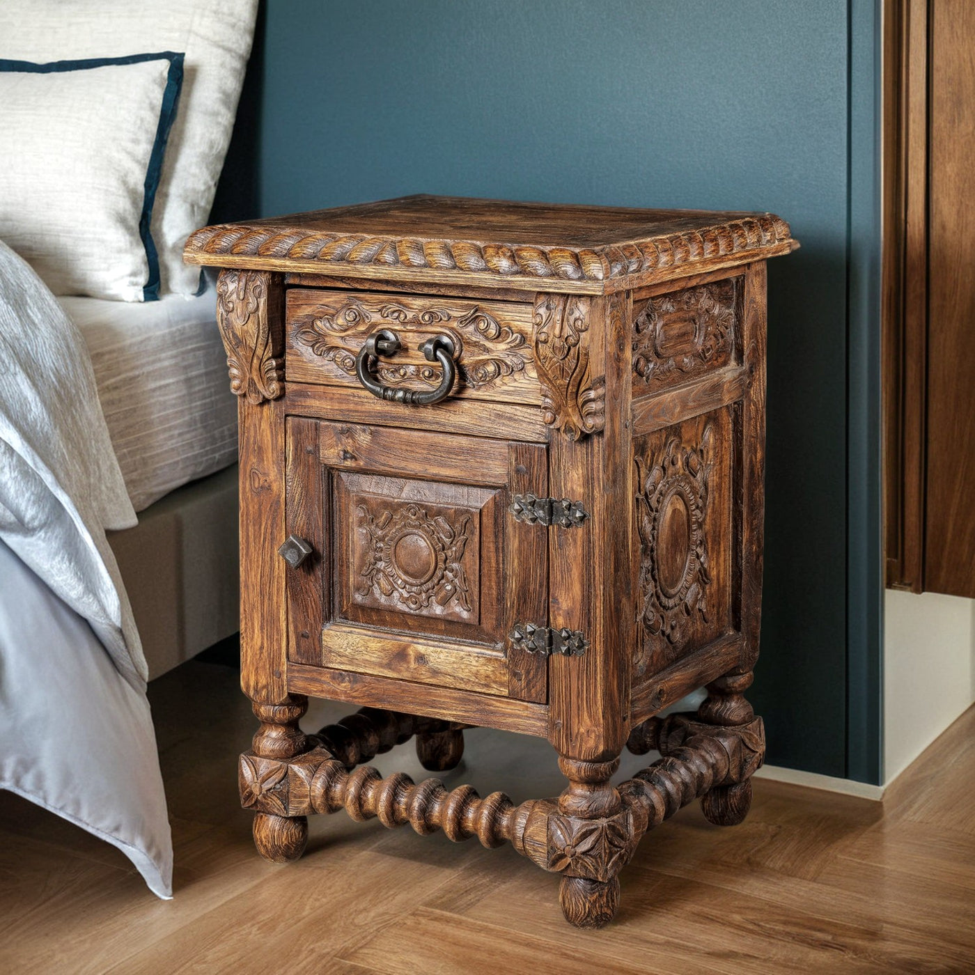 Rising Sun Bedside Chest