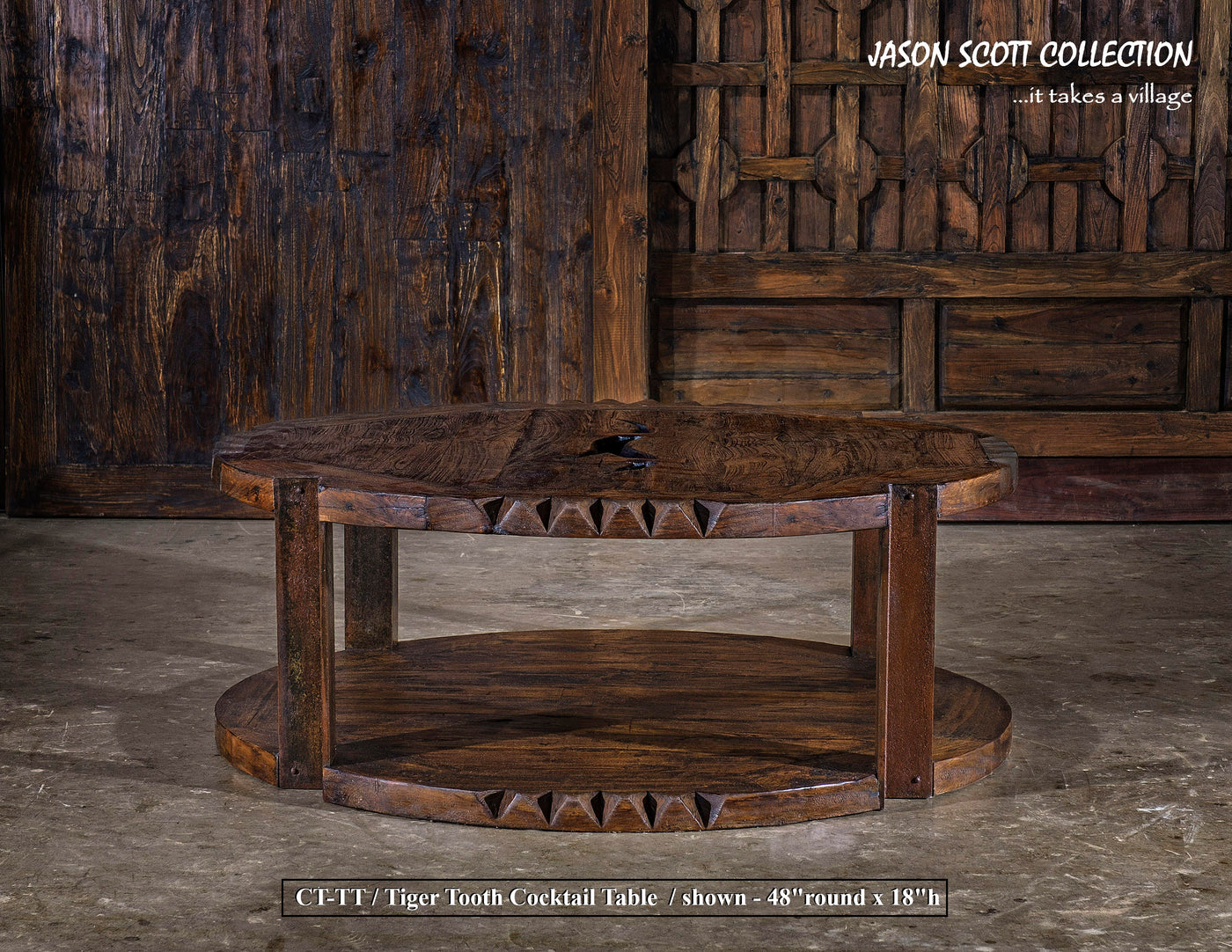 Tiger Tooth Cocktail Table