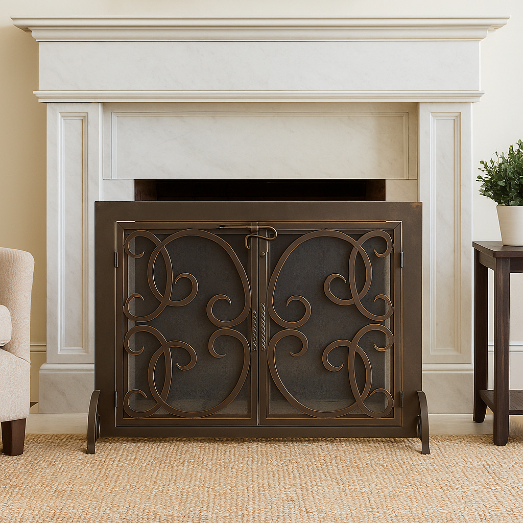 Catalina Iron Gate Fireplace Screen