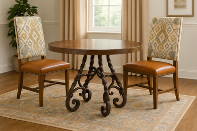Copper Top W/ Talavera Iron Base