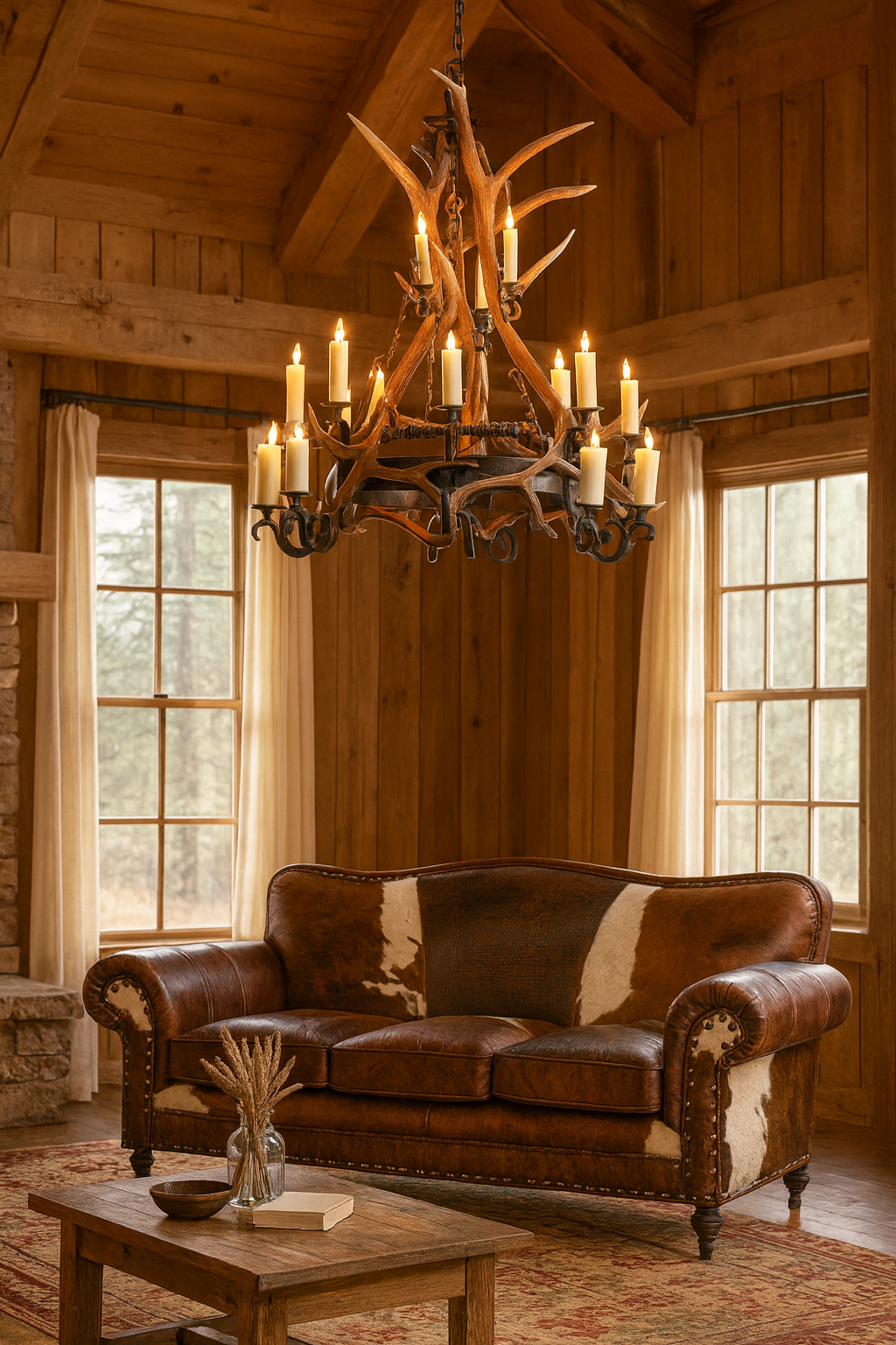 Leslie Chandelier with Antlers