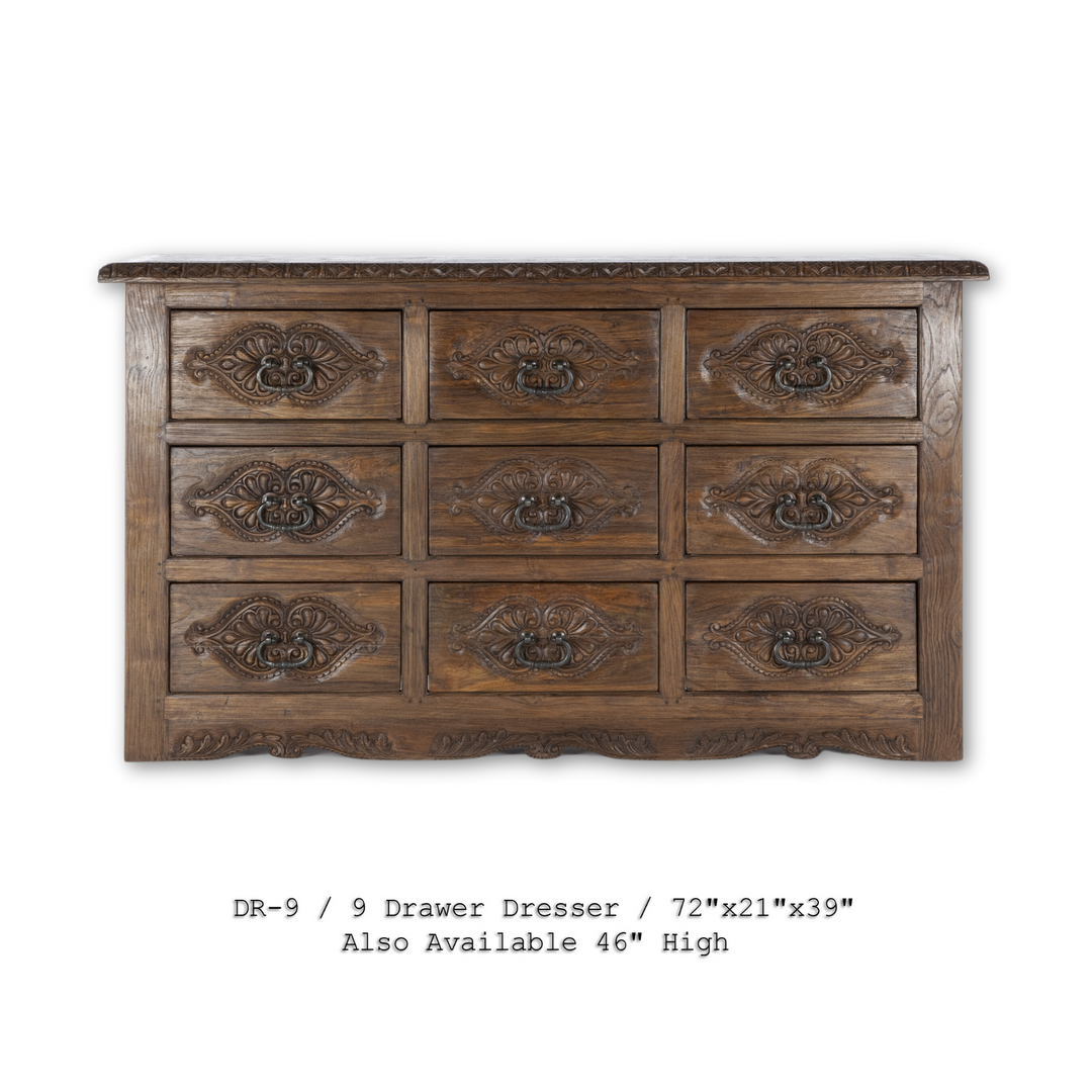 DR-9 Nine Drawer Dresser – Hill Country Interiors
