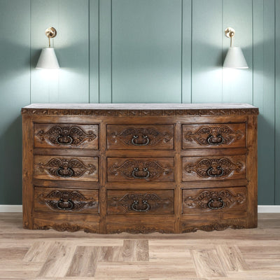 Round Nose 9-Drawer Dresser