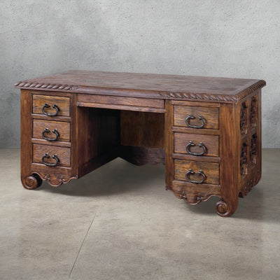 Iron Star with Wood Panel Desk