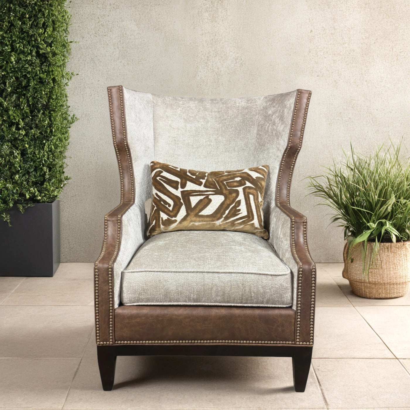 DeLeo Saxony Stain Wing Chair-M