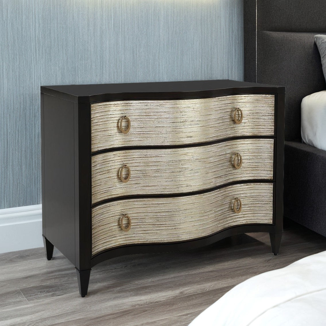 Ebony Wave Nightstand