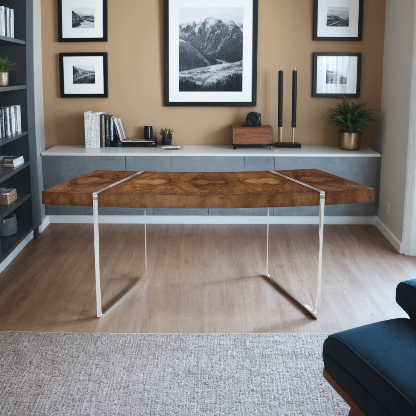 Lucent Curve Acrylic Desk