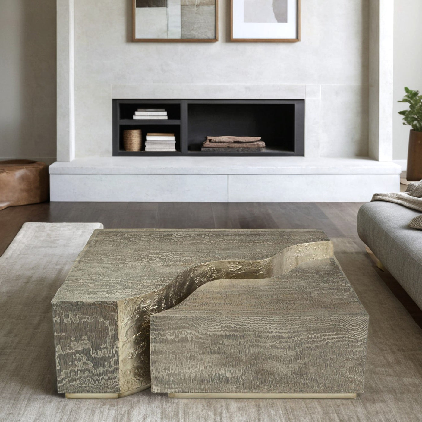 Riverbend Split Block Cocktail Table