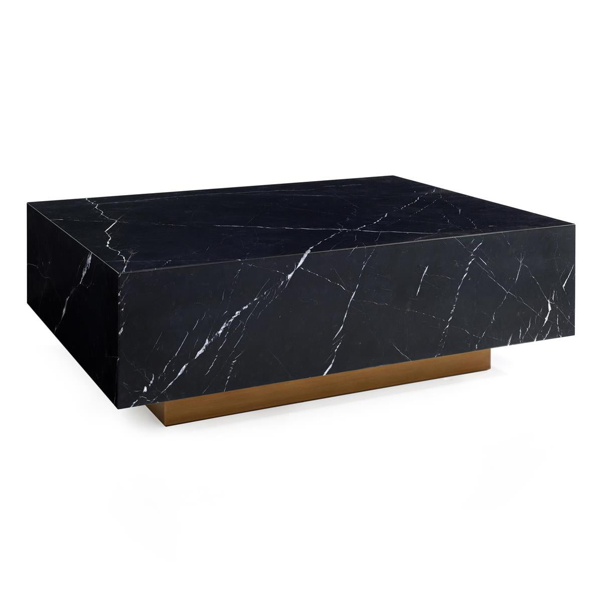 Noir Marquina Block Cocktail Table