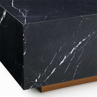 Noir Marquina Block Cocktail Table